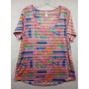 NWT‎ LuLaRoe Tunic Top/Shirt Multi-Color Size XL Aztec Pattern Soft Stretchy EC